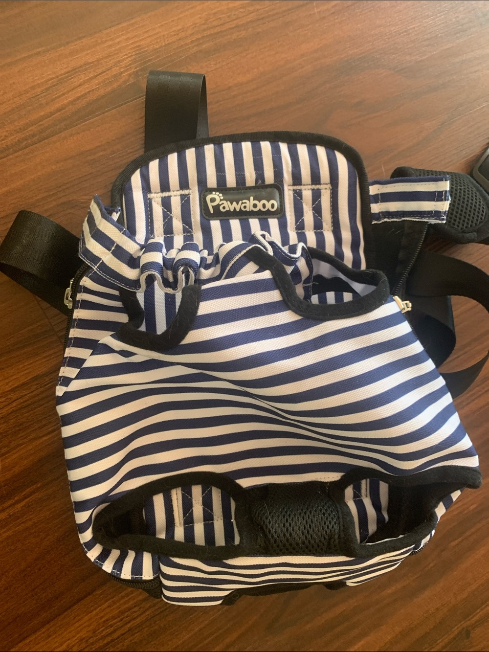 Pawaboo Navy & White Striped Dog Carrier